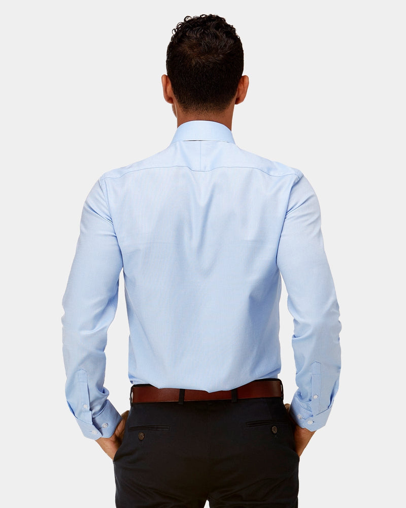 Brooksfield slim fit entrepreneur mens business shirt in blue