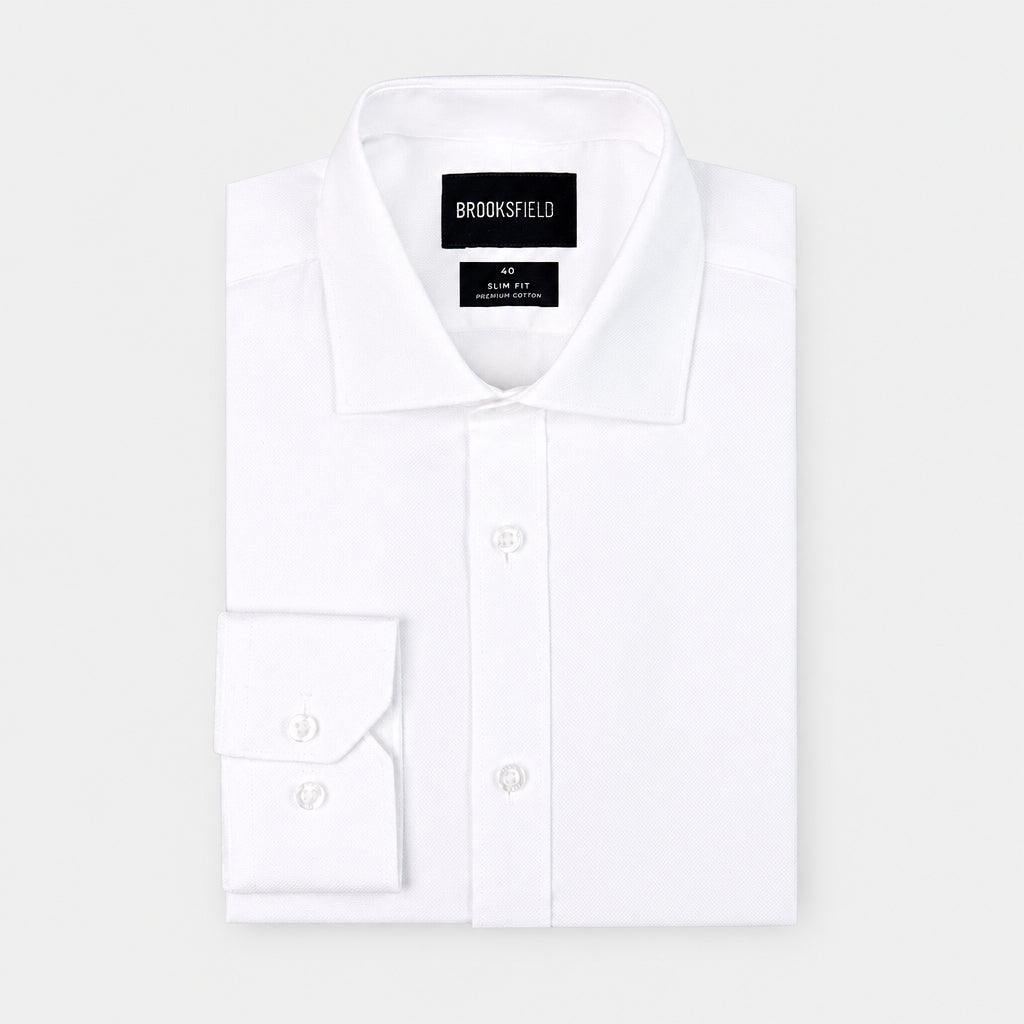 brooksfield entrepreneur shirt in white cotton