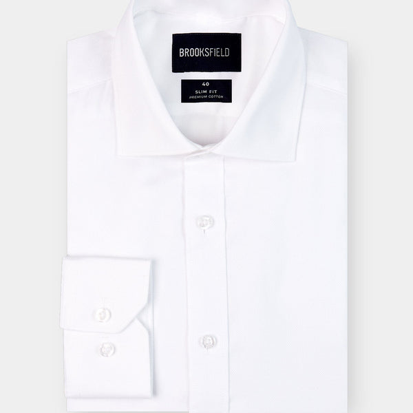 White slim fit shop button down shirt
