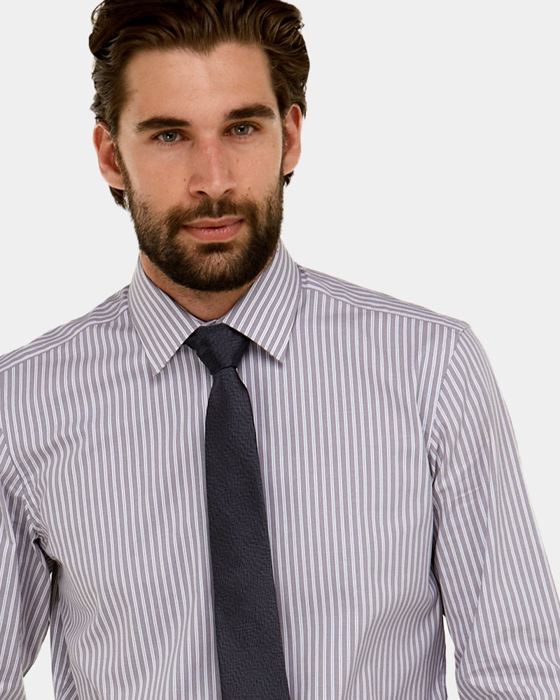 Brooksfield Vertical Stripe Reg Fit Business Shirt