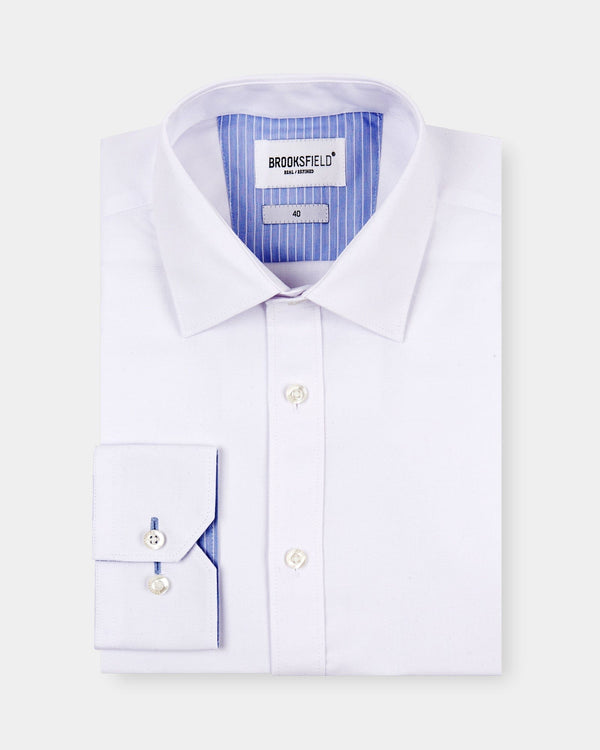 Brooksfield Textured Plain Reg Fit Business Shirt