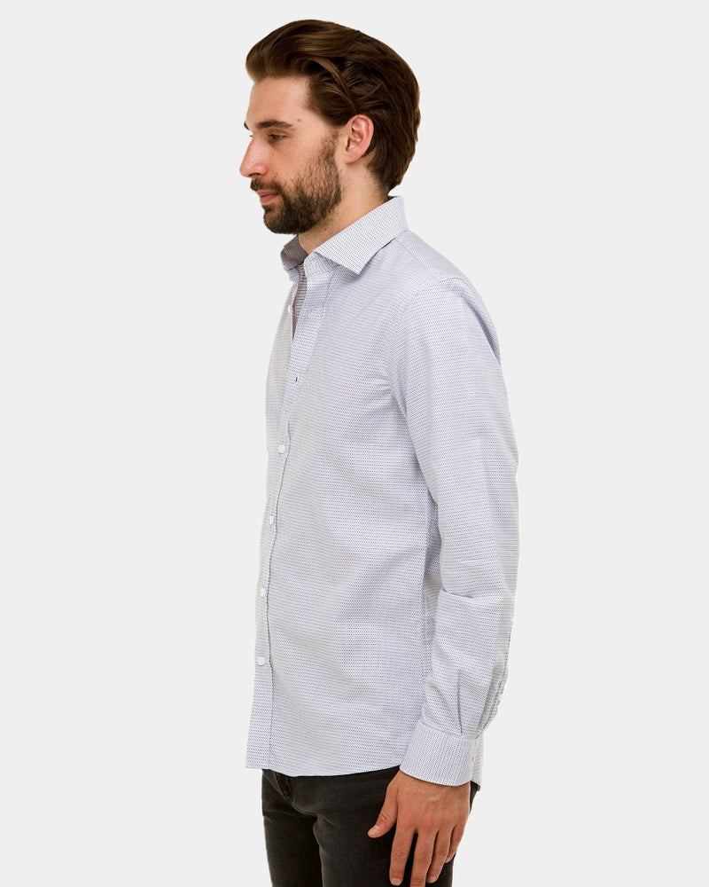 white mens dress shirt by brooksfield
