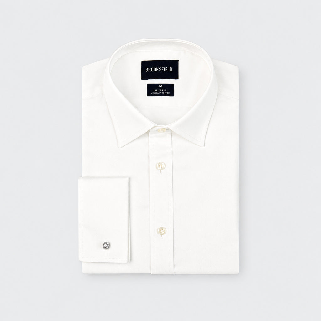 brooksfield mens wedding shirt in cream
