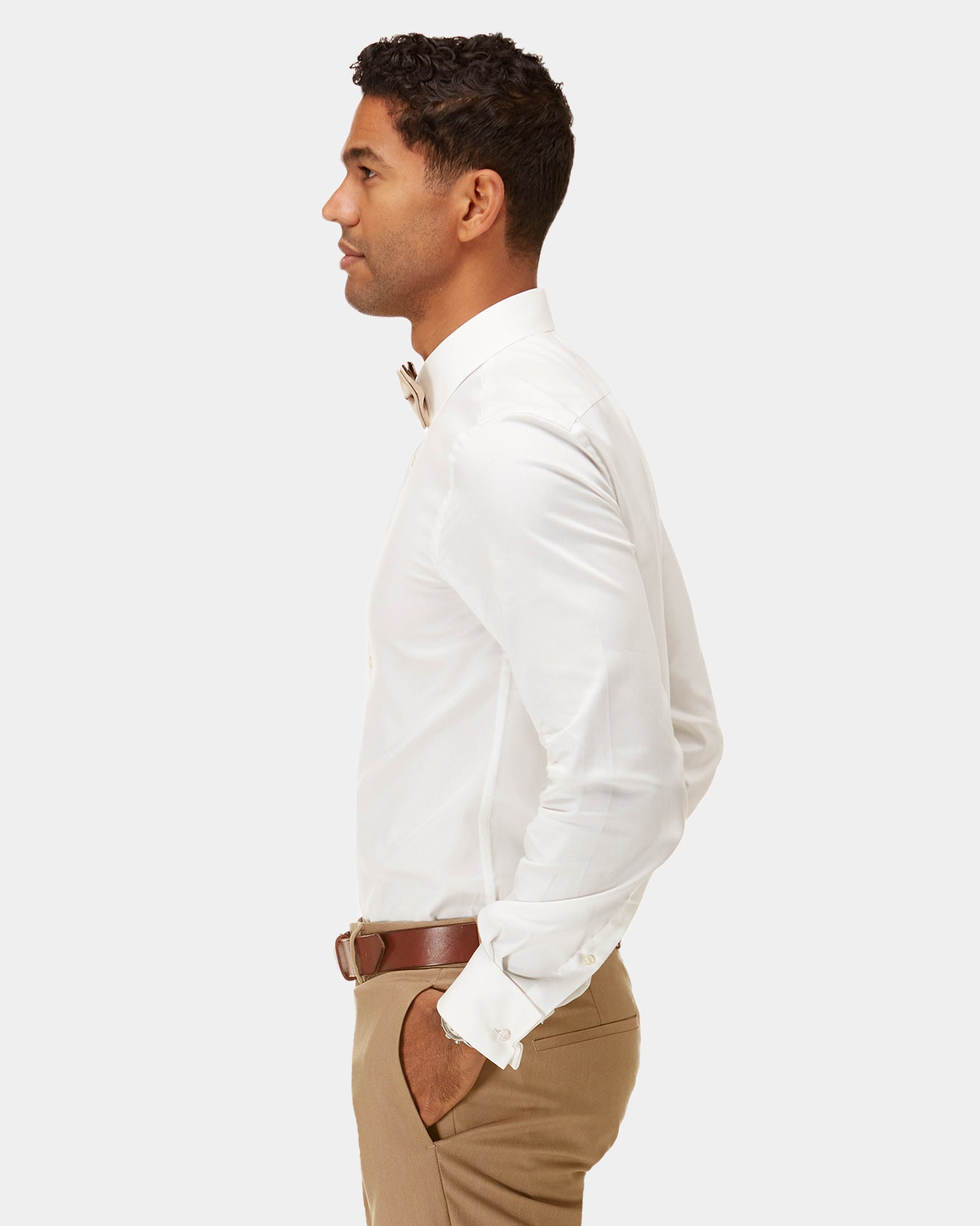 brooksfield mens groomsmen shirts in white cream BFC882