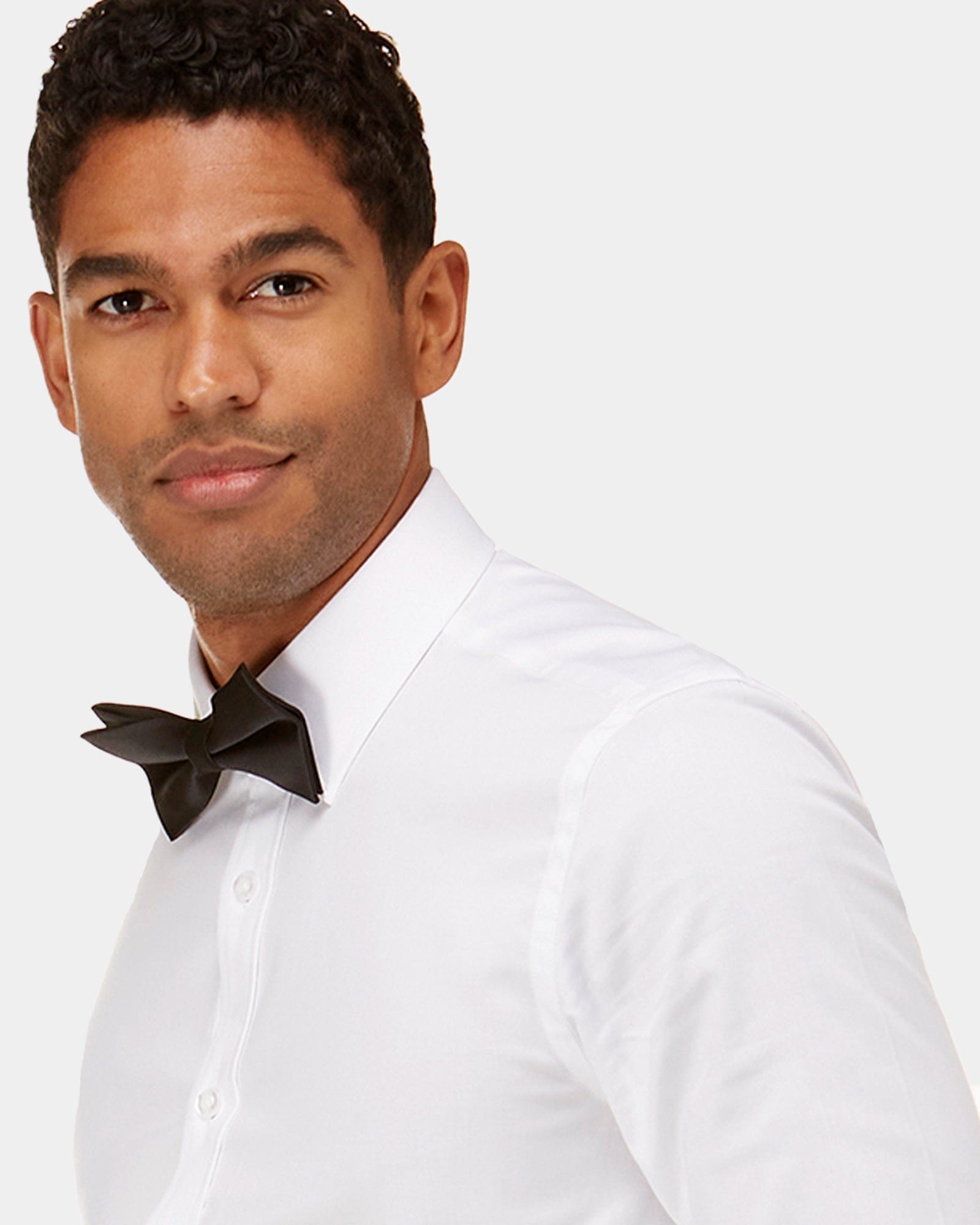 Brooksfield Slim Fit Mens Wedding French Cuff Dress Shirt in White