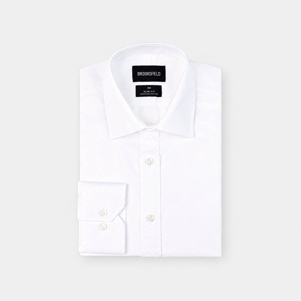 brooksfield slim fit white shirt the occasion shirt folded