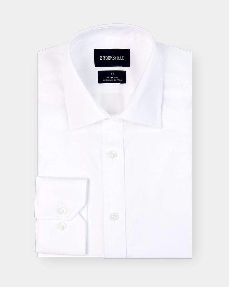 brooksfield slim fit white shirt the occasion shirt folded