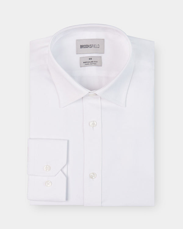 brooksfield classic fit staple mens shirt in white BFC911