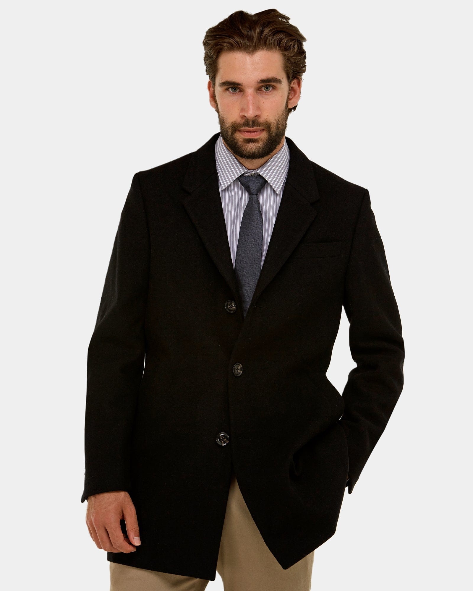 Brooksfield Wool Blend Short Overcoat