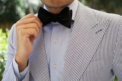 OTAA - bond black velvet self bow tie
