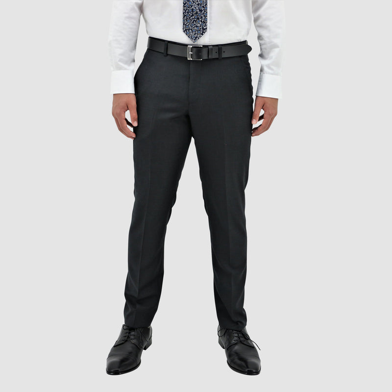 Canali | Light Grey Tropical Wool Flat Front Trousers – Baltzar