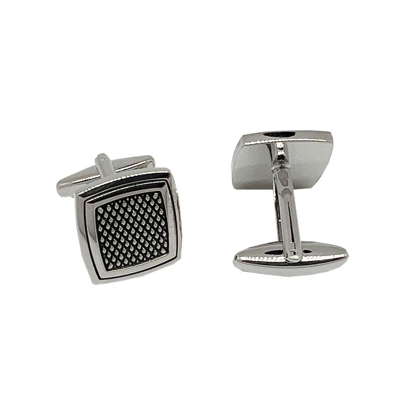 James Adelin Silver Square Grated Cuff Links