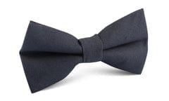 OTAA - charcoal grey slub linen bow tie