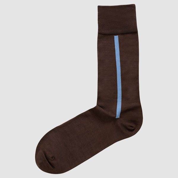 The Chusette Men's Mercerized Cotton Socks in Brown
