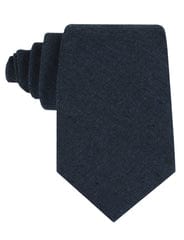 OTAA - don quixote navy textured linen tie