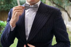 OTAA - grey linen chambray bow tie