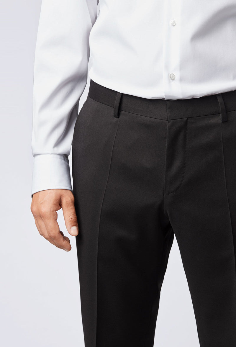 HUGO  Extraslimfit tuxedo trousers in superflex fabric