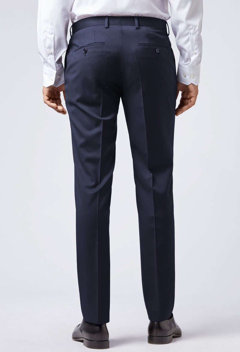 Buy Dark Blue Slim Fit Cotton Pants by GentWith  Worldwide Shipping  Blue  pants men Mens blue pants Slim fit cotton pants