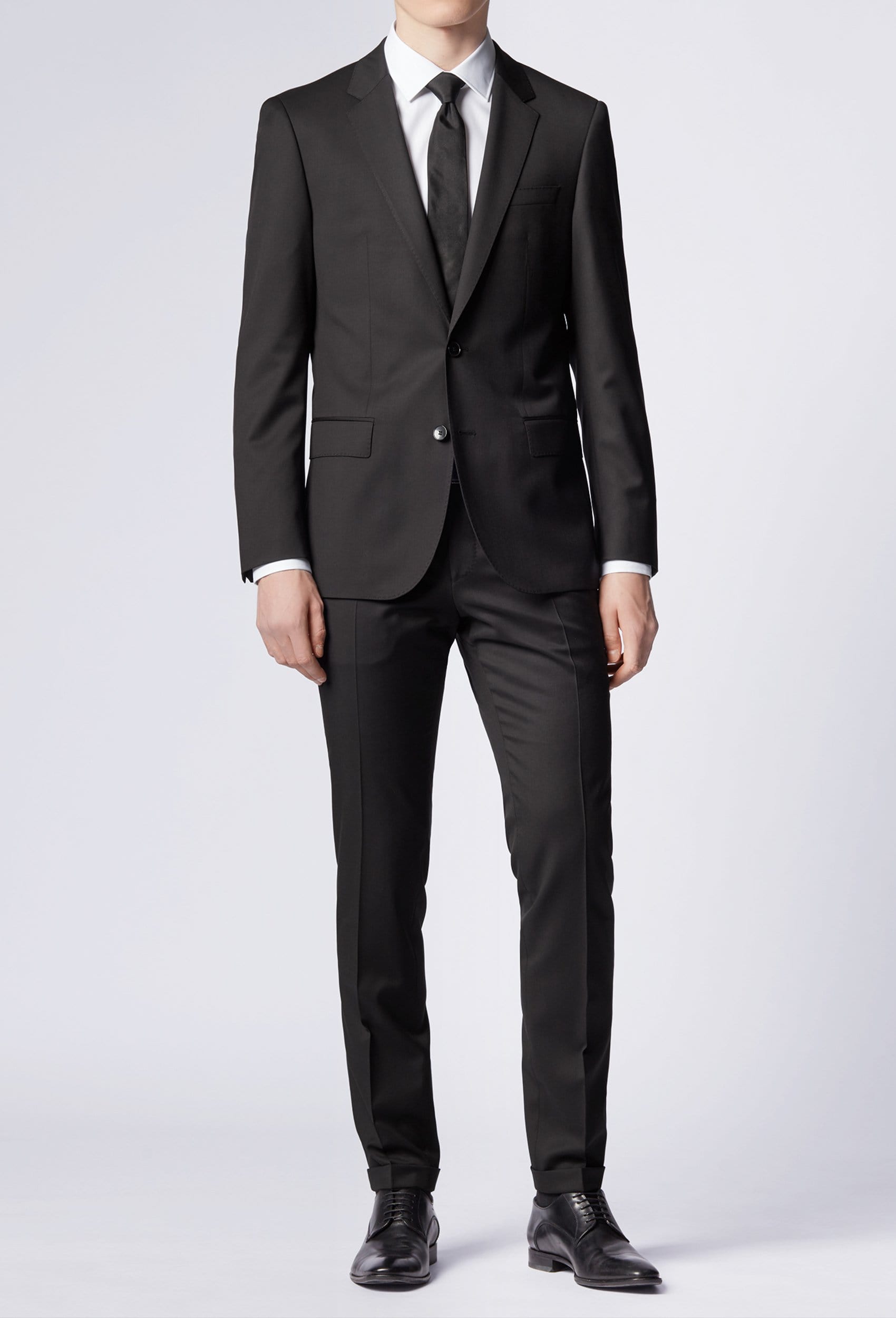 Mens Suits Hugo Boss Slim Fit Hayes Suit Black Mens Suit Warehouse