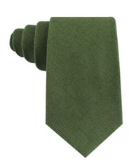 OTAA - hunter green slub linen tie