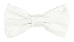 James Adelin Luxury Floral Bow Tie in White