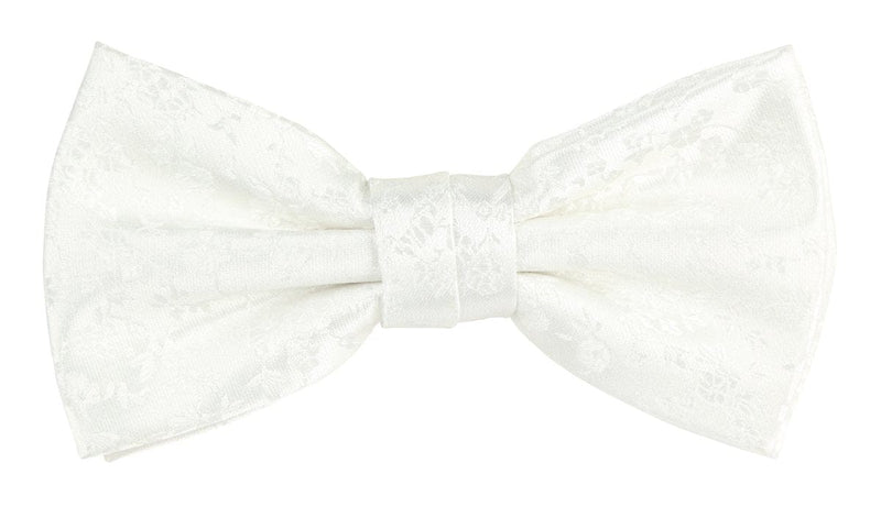 James Adelin Luxury Floral Bow Tie in White