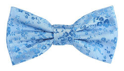 James Adelin Luxury Floral Bow Tie in Turquoise and Blue