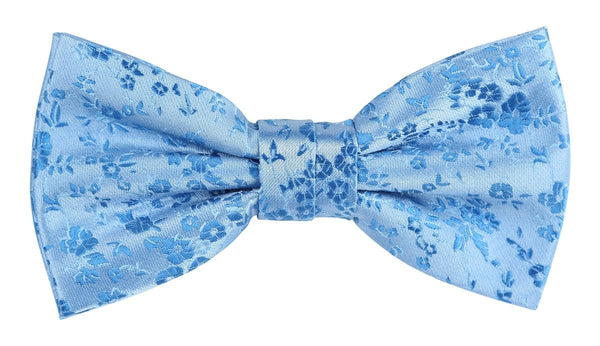 James Adelin Luxury Floral Bow Tie in Turquoise and Blue