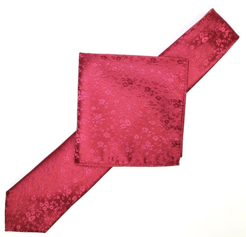 James Adelin Luxury Floral Neck Tie in Burgundy