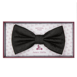 James Adelin Luxury Floral Bow Tie in Black