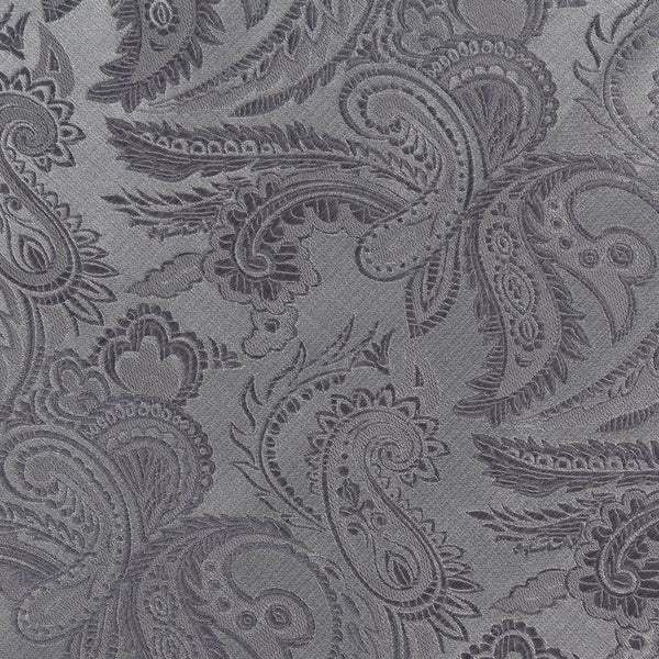 James Adelin Luxury Paisley Pocket Square in Grey and Charcoal