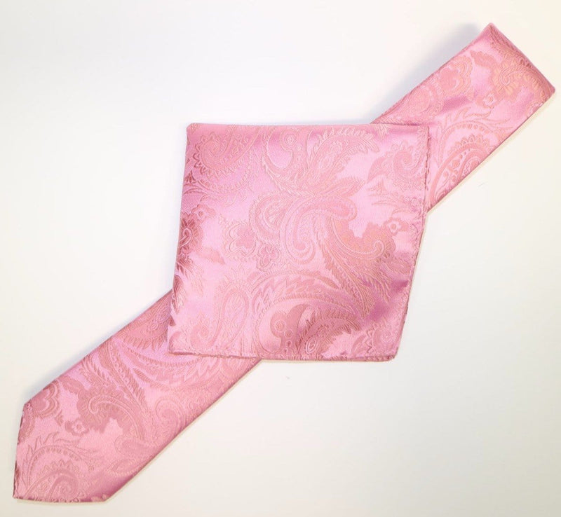 James Adelin Luxury Neck Tie in Pink and Soft Pink Paisley