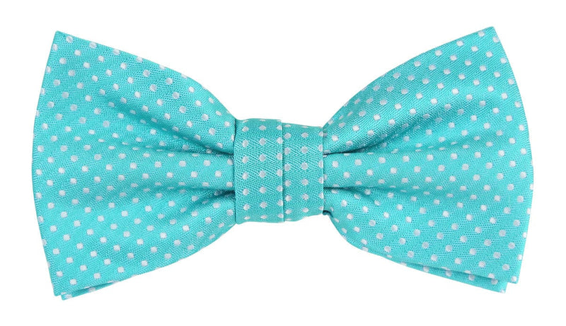blue bow tie with spots by james adelin