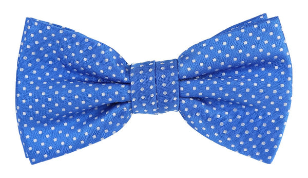 James Adelin Mini Spot Bow Tie in Royal and White
