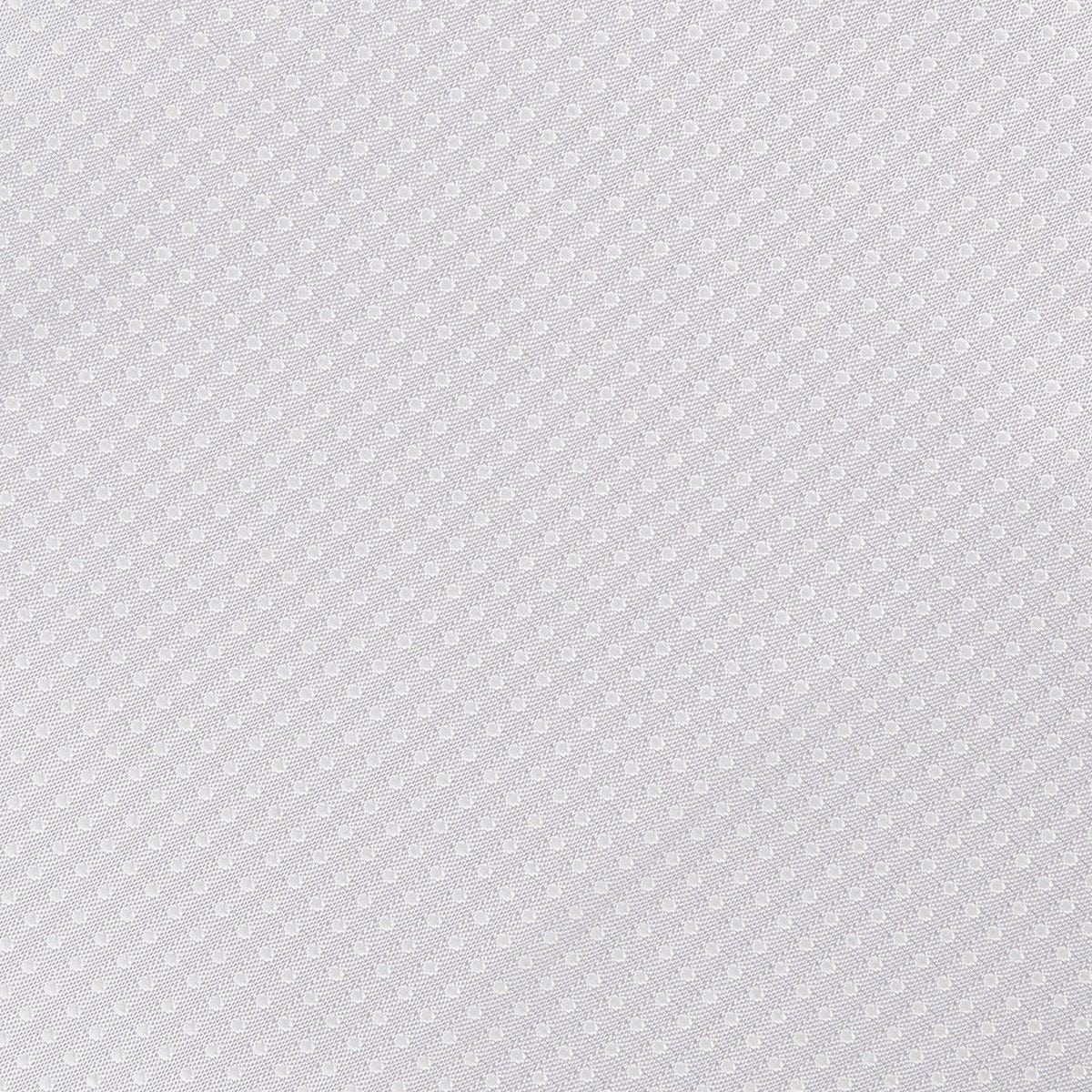 James Adelin Luxury Mini Spot Pocket Square in Silver and White
