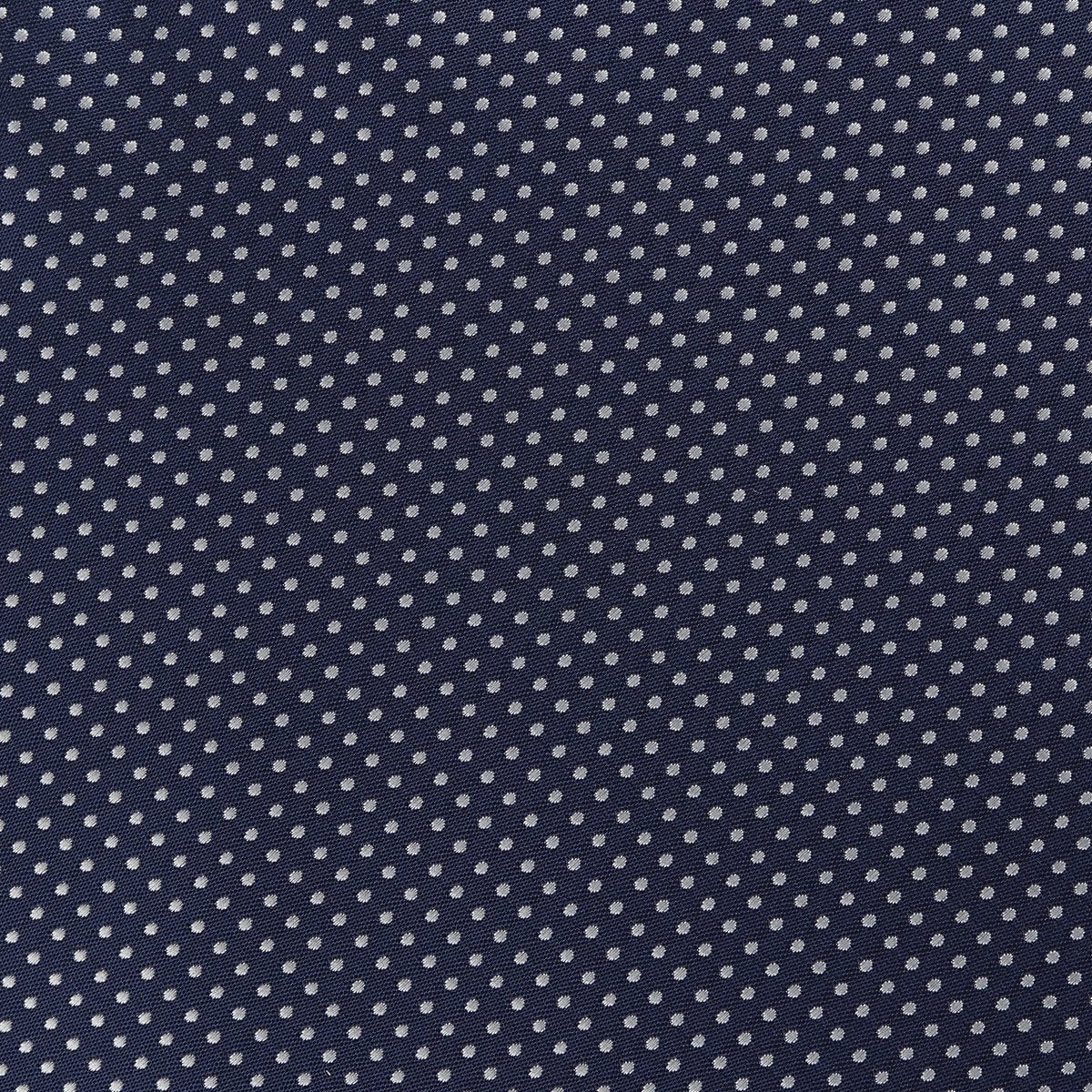 James Adelin Luxury Mini Spot Pocket Square in Navy and White