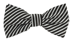 black and white pre tied bow tie 