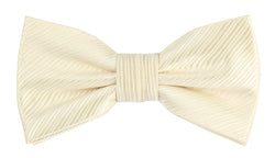 James Adelin Diagonal Mini Stripe Bow Tie in Ivory