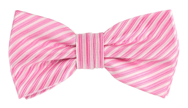 a pink and white striped bow tie perfect wedding accessory