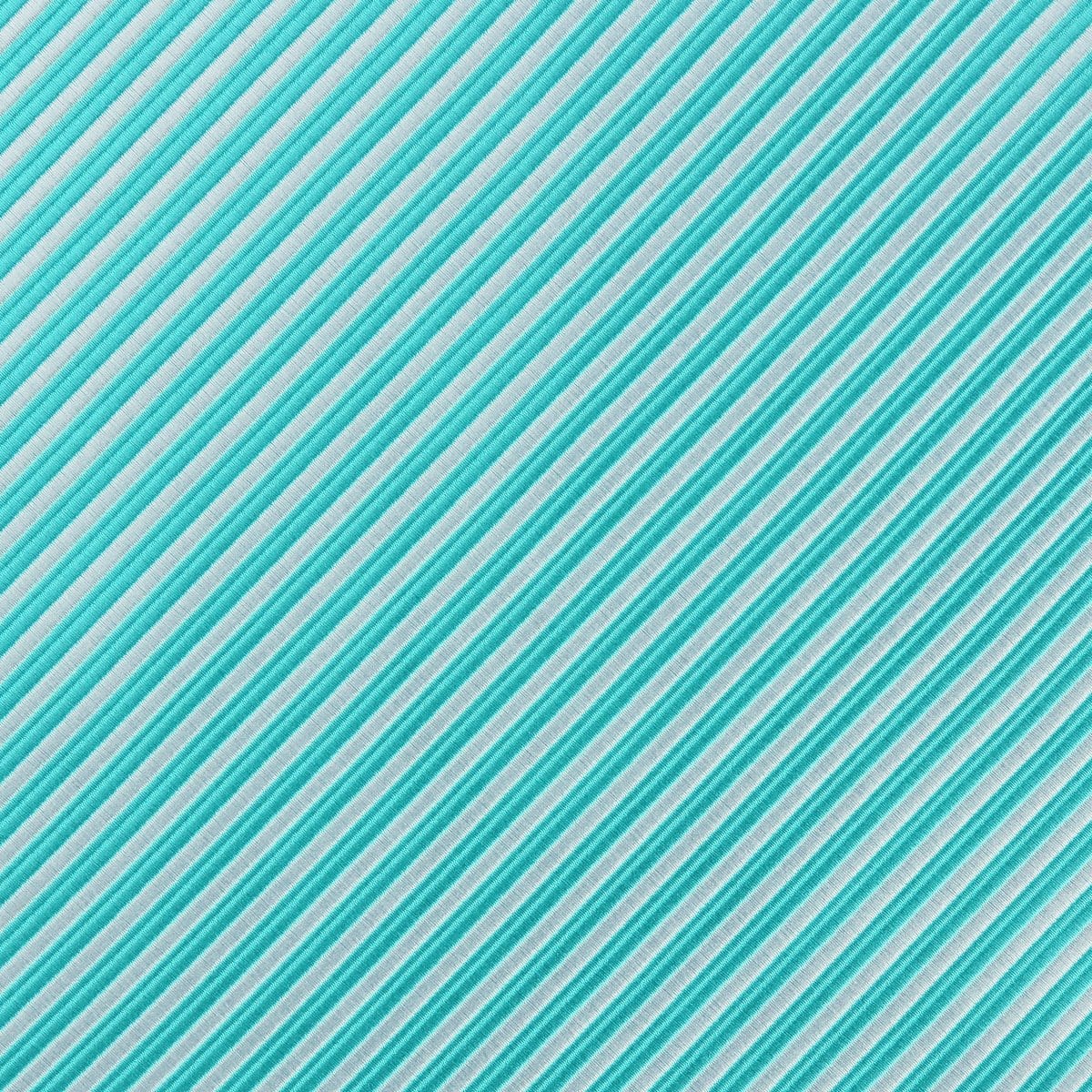 James Adelin Luxury Mini Stripe Pocket Square in Aqua and White