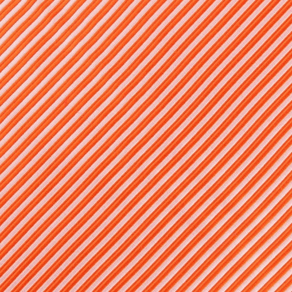 James Adelin Luxury Mini Stripe Pocket Square in Orange and White