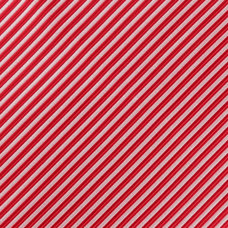 James Adelin Luxury Mini Stripe Pocket Square in Red and White