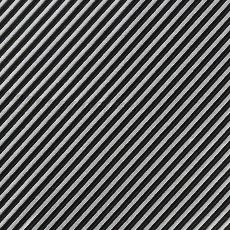 James Adelin Luxury Mini Stripe Pocket Square in Black and White