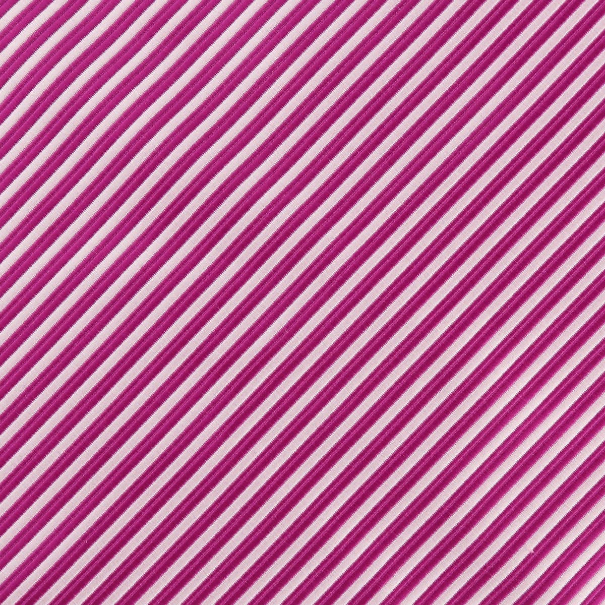 James Adelin Luxury Mini Stripe Pocket Square in Magenta and White
