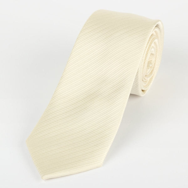 James Adelin Luxury Neck Tie in Ivory Diagonal Mini Stripe