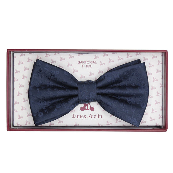 James Adelin Luxury Floral Bow Tie in Navy