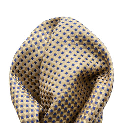James Adelin Luxury Gingham Textured Weave Pocket Square in Gold