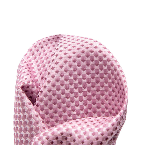 James Adelin Luxury Gingham Textured Weave Pocket Square in Pink