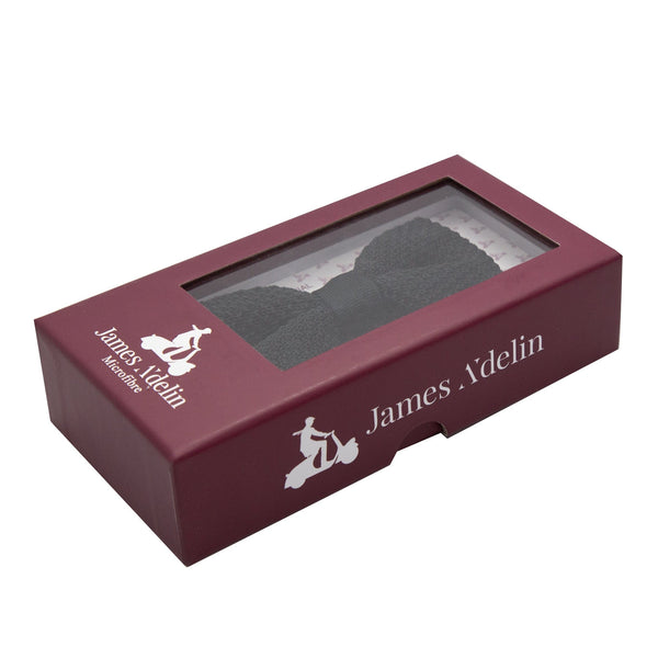 James Adelin Luxury Knitted Bow Tie in Black