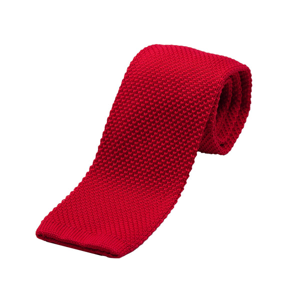 James Adelin Luxury Knitted Neck Tie in Red
